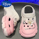 Disney (DISNEY) Children's Hole Shoes Girls' Slippers 2025 New Summer Anti-Slip Fashion Sandals Girls Wear Outdoor Beach Shoes Summer White Powder 24