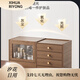 Dust-proof cosmetics storage box wooden dresser desktop drawer-type large-capacity skin care dust-proof cosmetics with mirror 9*25c