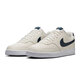 Nike Men's Chaussures 2025 Été Nouvelle version simple Air Force One Court Sports Chaussures Couleur de blé Contrôle HQ4867-101 Sail blanc / Ortel Deep Sea Blue 45