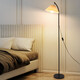 Pleated floor lamp postmodern creative living room lamp warm atmosphere bedroom bedside lamp Zhongshan lamp 1396-Three-color light change-5W