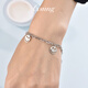 GsunG Platinum Women's Bracelet PT950 Smiley AB Bracelet Fashion New Platinum Bracelet Women's Smile Bracelet for Girlfriend Priced by the gram, contact customer service before bidding for gold price
