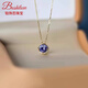 DL 1998 Fat Donglai same style tanzanite necklace Japanese agete Akado natural l natural female light luxury retro amethyst 18K amethyst tanzanite necklace