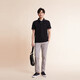 Tommy Hilfiger [atmungsaktiv und bequem] Frühlings- und Sommer-Herren-Perle Mesh Grenze Kurzarm T-Shirt Poloj9195 Black Beg xs