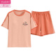 
Victoria's style (VEDORYGEDIAO) pure cotton summer pajamas ladies pullover pajamas summer shorts shorts comfortable and casual home Z9856 M [recommended to wear 80-100 Jin [Jin equals 0.5 kg]]