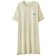 
Langsha nightgown with breast pad for women in summer day Modal ice silk cool short-sleeved home clothes mid-length casual sexy pajamas AM-11762 XXL (140-160Jin [Jin equals 0.5 kg])