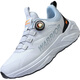 Huili Casual Shoes Herrenschuhe Vielseitige trendige Schuhe Frühling, Herbst und Winter Leder Single-Schuhe Nicht-Roll-Laufschuhe atmungsaktive weiche Sohle Sneakers Student Grey/Blue Single-Layer Ycwxy (Za) -3899 39