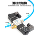 Válvula solenoide neumática Yadeke (Airtac) Yadeke 3V120-06-M5-A-B-DC24V-AC220V Válvula de dos posiciones de dos posiciones controlada electrónicamente 3V12006C