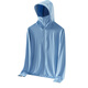 Jia Diao Ni sun protection cool fishing clothing jacket ice cooling ice mesh thin sun protection clothing outdoor travel cycling fashion sky blue 3XL