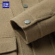 Romon [lana] Caqueta de lana de doble cara de lana para la chaqueta de la chaqueta de otoño y la solapa informal de invierno para hombres