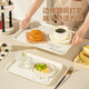 Caizhi (CAIZHI) rectangular tray tea tray household fruit tray breakfast tray storage tray snack tray large bear beige CZ6949