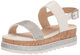 Steve Madden Girls' Trista Wedge Sandal, White, 4 Olds White 4 Olds