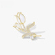QUAMER Gold Store Mother's Day Gift Tulip Flower Brooch High-end Women's 2024 New Suit Pin