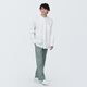 无印良品（MUJI）男式 麻 立领长袖衬衫 男士衬衣 汉麻 男装 上衣
 AC9AAA4S 白色 L (175/100A)