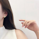 Yichan simple green jade earrings women's niche design high-end earrings 2025 new hot style light luxury earrings jade jade earrings 1000000