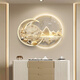 Yujianer Modern Light Luxury Restaurant Dekoration Malerei Atmosphärische Landschaft Wohnzimmer Uhr Hängende Malerei High-End-Esszimmer Hintergrund Wandmalerei Leuchtt