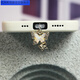 Youmipa Golden Silver Double Butterfly Phone Mobile Plug Port Port Port Pring Pendant Apple Huawei Type-C Android Silver Oval Type-C (également Apple 15-16)