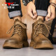 Bull Family Martin Boots Men's British Spring y Autumn Retro Retro Old Old High-Top gruesas Botas Botas de trabajo para hombres Brown 41
