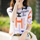 HMRSV桑蚕丝短袖T恤女2025夏季新款休闲时尚设计感凉感马家印花上衣潮 H字母印花854 L