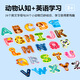 Pasedi Children's Early Education Magnetic Puzzle 26 Letters Animal Number Stickers 3-6 Years Old Kindergarten Cognitive Toys Capital Letters Refrigerator Stickers