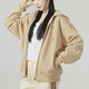 阿迪达斯 （adidas）卫衣外套女装2025夏季连帽夹克时尚保暖针织运动休闲夹克开衫 IK9893卡其色内里加绒 S