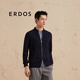 ERDOS 长袖外套立领轻羊毛商务休闲双拉链开衫男针织衫 藏蓝 M 170/92A