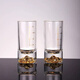 Crytaljulia Jinshan One Liang White Wine Glass Set Home Restaurant Gold Marked Spirit Glass Cup High-end Wine Set Jinshan One Liang White Wine Glass 2 Pack
