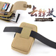 Feiyuejia mobile phone bag men's waist bag construction site work waist bag men's outdoor sports with pencil case wear belt canvas mobile phone bag khaki color