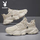 Playboy (Playboy) Daddy Schuhe Herrenschuhe 2025 Sommerschuhe Herren lässige Schuhe dicker alleiner atmungsaktiver Sportschuhe Beige 41