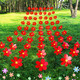Colorful windmill string outdoor decoration color rotating hanging finished flower scenic area kindergarten layout props finished yellow flower windmill 10 packs plus wire
