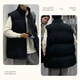 Miao Yijia Vest Men and Women Sleeveless Vest Feather Vest Autumn and Winter Warm Velvet Vest Outerwear Western Style 2025 New Jacket Pocket Belt Buckle Zipper Cotton Vest Black XL Recommended 100-120Jin Jin is equal to 0.5 kg
