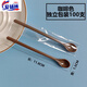 Qianyi disposable spoon plastic individually packaged coffee spoon dessert spoon thickened transparent coffee mini coffee color individually packaged 100 pieces 1.5*11.8cm