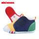 Mikihouse Kleinkindschuhe für Jungen- und Mädchenschuhe klassische Indoor-Schuhe für Babys und Kleinkinder vierjährige nicht rutschende atmungsaktive Babyschuhe Sportschuhe mehrfarbig 12 (geeignet für Fußlänge 11,5 cm)