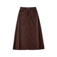 MUJI Women's Corduroy A-Line Skirt Long Skirt Women's Autumn and Winter Skirt Maillard BE09CC3A Dark Brown S (155/62A)