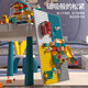 Children's toy building blocks DIY large particle multi-function assembly building block table for boys and girls Children's Day gifts 3-6 years old [super large table] 2 chairs + 719DIY + storage height