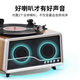 Duhuanshi Vinyl Record Player Professional HiFi Retro Phonograph Film Player Bluetooth Speaker Living Room Audio Matte Oak Color Free Genuine Vinyl Record + Music U Disk