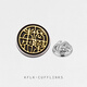 Kavlink Changle Weiyang Xiaozhuan Dual-Color Electroplated Brosche High-End Kragen Pin Knopf Anzug Kleidungszubehör Herrenbadekaste Brustknopf XZ-K304 Changle Weiyang 16mm