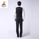 Scarecrow (mexikanisch) Koreanischer Stil Trendy Slim Anzugweste für Männer Business Casual Anzug Weste für Männer Pony Clip Best Brudergruppe Jungen Marine Blue Single -Stück Weste 2xl 140 bis 155 Jin [Jin gleich 0,5 kg]