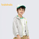 Balabala children's clothing boys' jacket children's top 2025 spring hooded waffle fashion trend 209125105102