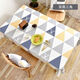Bo Ling Lu high-end tablecloth PVC waterproof, oil-proof, anti-scalding, no-wash dining table, coffee table, Nordic ins rectangular square table mat, Back to Time-Ya Gray, Upgraded 3.0 Encrypted Anti-1 90*150cm Small Coffee Table