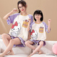 
Langsha mother and daughter parent-child dress pajamas girls summer short-sleeved thin cotton home clothes little girl student summer suit LYP684 M women 150-160CM/80-98Jin[Jin equals 0.5 kg]