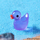 Internet celebrity luminous mini color crystal duck toy car ornaments luminous decompression animal small objects duck ornaments set of 9
