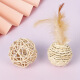 Spirit pet language cat toy funny cat ball rattan sound bell ball feather funny cat toy cat self-pleasure toy rattan ball 2-piece set