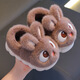Shengxian Rabbit Children's Cotton Slippers Winter Boys and Girls Parent-Child Cute Cartoon Bag Heel Anti-Slip Indoor Baby Home Pink (Bag Heel 2425 Size (Inner Length 15CM Suitable for Foot Length 14CM)