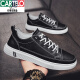 
Kadile crocodile leather cowhide shoes for men new style men Korean style trendy versatile men casual sports shoes for young white shoes [same style in the mall] N695 beige 42