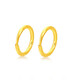 Liuguifu Jewelry Gold Earrings Pure Gold Simple Classic Glossy Earrings Stud Earrings EH0003 1.1g