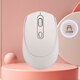 可充电式双模无线鼠标静音办公台式电脑笔记本通用充电款双模鼠标 充电单模(粉色)