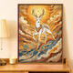 Three-Accent Tiger Dunhuang Divine Beast Nine Colored Deer Digital Oil Painting 2024 New Diy Color Painting Hand-painted Filling Acrylic Painting SJ14757 30*40cm Tightened Thickened Inner Frame