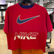 Nike (Nike) Kurzärärmelte T-Shirt Damen 2025 Sommer New Sportswear Strickbarer runder Hals lässig obere Halbhülle reine Baumwolle HF6291-687 Red M