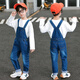 
G.DUCKKIDS children's clothing boys' suit spring and autumn 2025 new children's long-sleeved jeans trendy casual mid-large children's overalls single piece overalls 150 (recommended height 140cm 12-13 years old)