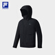 FILA Official Breathing Shell Woven Jacket Two-piece Men's Top 2025 Winter New Sports Outdoor Jacket Dark Black-BK L 175/96A/L